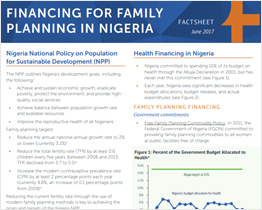Factsheet: Financing for Family Planning in Nigeria