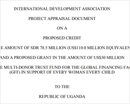 Uganda Project Appraisal Document